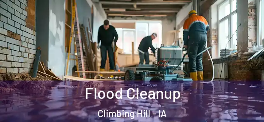 Flood Cleanup Climbing Hill - IA