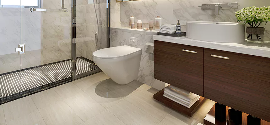 Burst Pipe Bathroom Cleanup in Shelby